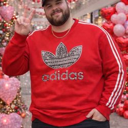 Adidas Crewneck Sweatshirt - Green,  Size 5xL