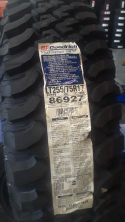 LT 255/75/17 BF GOODRICH