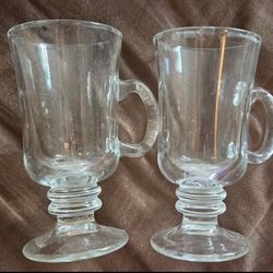 Set Of 2 Crate and Barrel Irish Coffee Mugs
