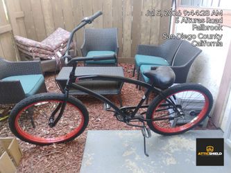 Skullxbones beach cruiser bike