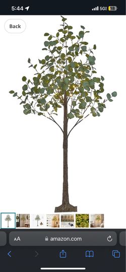 Faux Eucalyptus Trees with LED lights