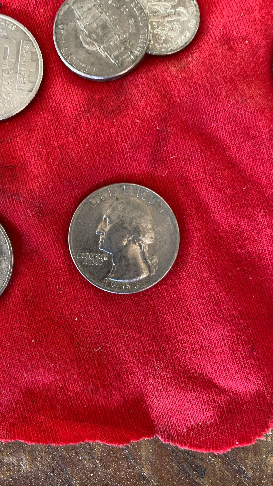 1966 no Mark silver quarter