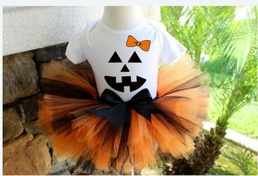 Cute Pumpkin Halloween Tutu Costume