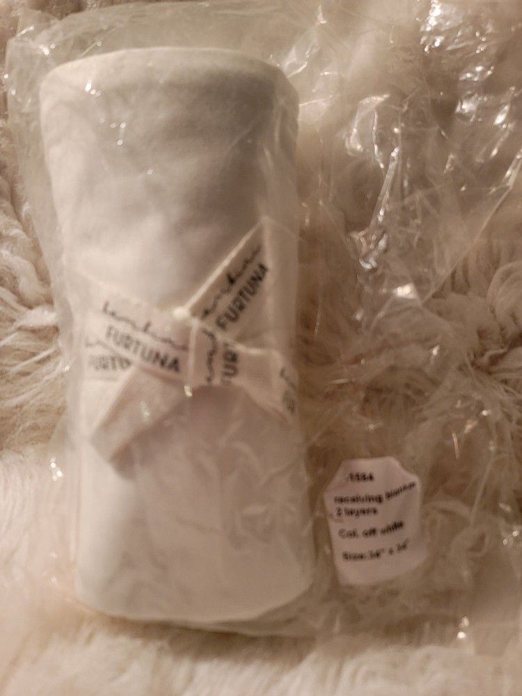 Brand New Two Receiving Blankets White