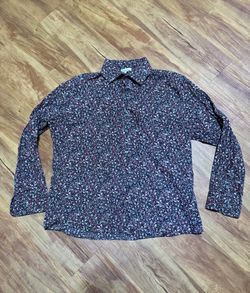 Bar III Men’s XL Floral Button Up Shirt Long Sleeve Stretch Cotton Casual Dress