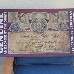 Vintage Budweiser Poster-Tin early 90's