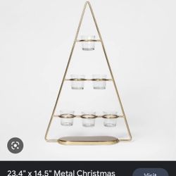 Metal Christmas Tree Candle Holder