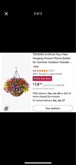 Artificial flowers porch decor