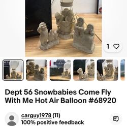 Vintage Department 56 Winter Tales Snowbabies  Statue Decor Christmas 