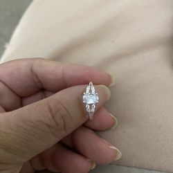 Real 925 Sterling Silver Wedding Ring Size 6