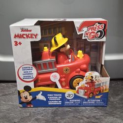 MICKEY MOUSE FIRE TRUCK WITH LIGHTS AND SOUNDS 