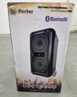 iRocker Bluetooth Party Speaker w/ Mic Remote & Lights