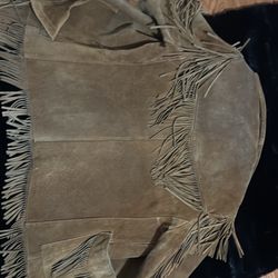 Vintage Leather Tassle Jacket