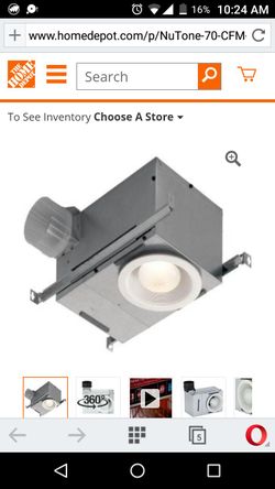 Recessed fan/light NuTone 744NTC
