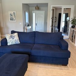 Navy Blue Sofas & Ottoman
