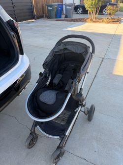 Stroller, basket, and car seat