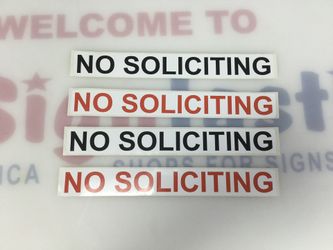 NO SOLICITING stickers
