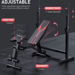 Adjustable Weight Bench Exercise Gym Equipment