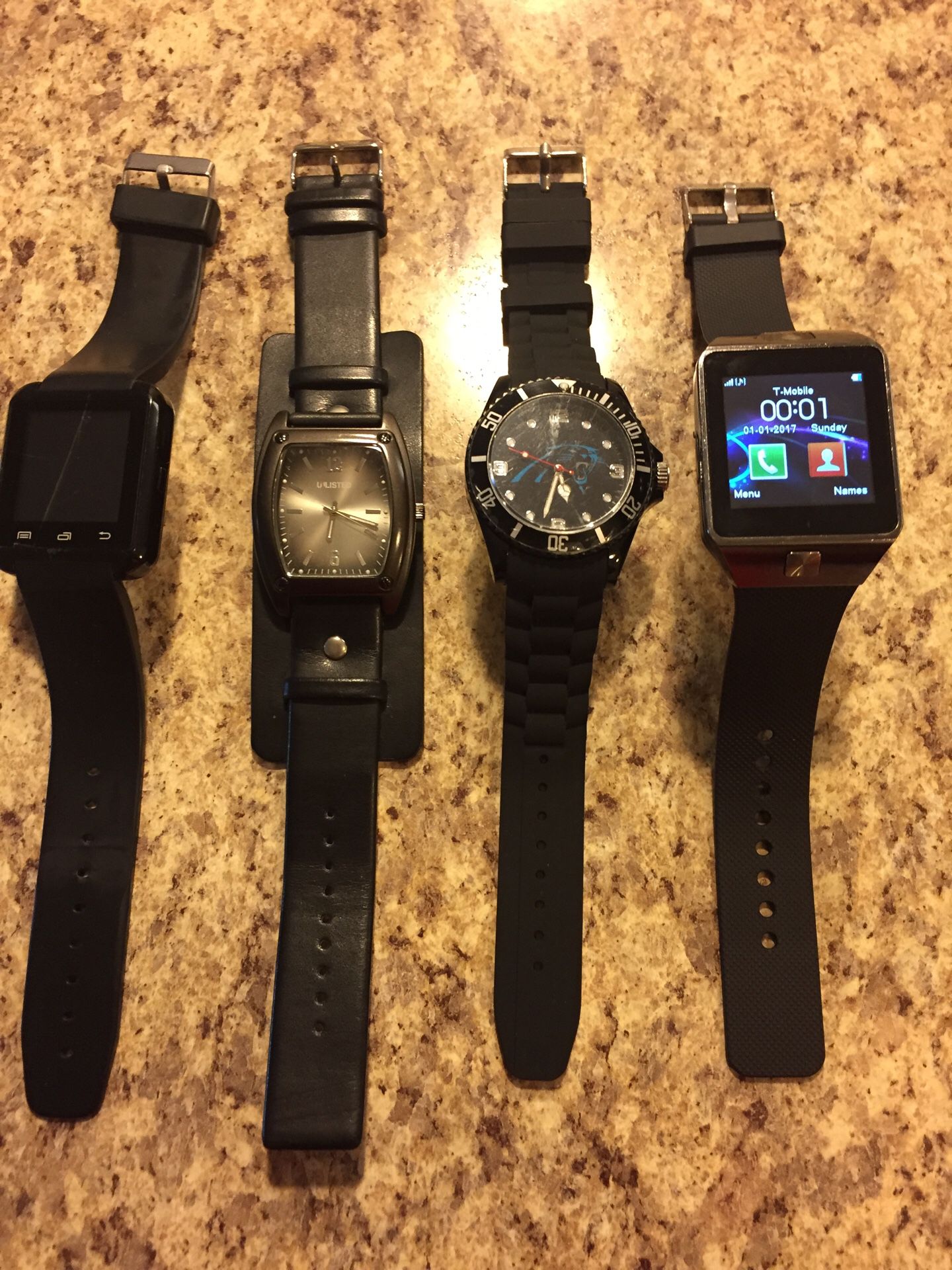 LOT 4 CAROLINA PANTHERS FOOTBALL KENNETH COLE UNLISTED HYPE SMART WATCHES $35 NEW Great Deal!!!!!!!! ALL 4 SOLD $35