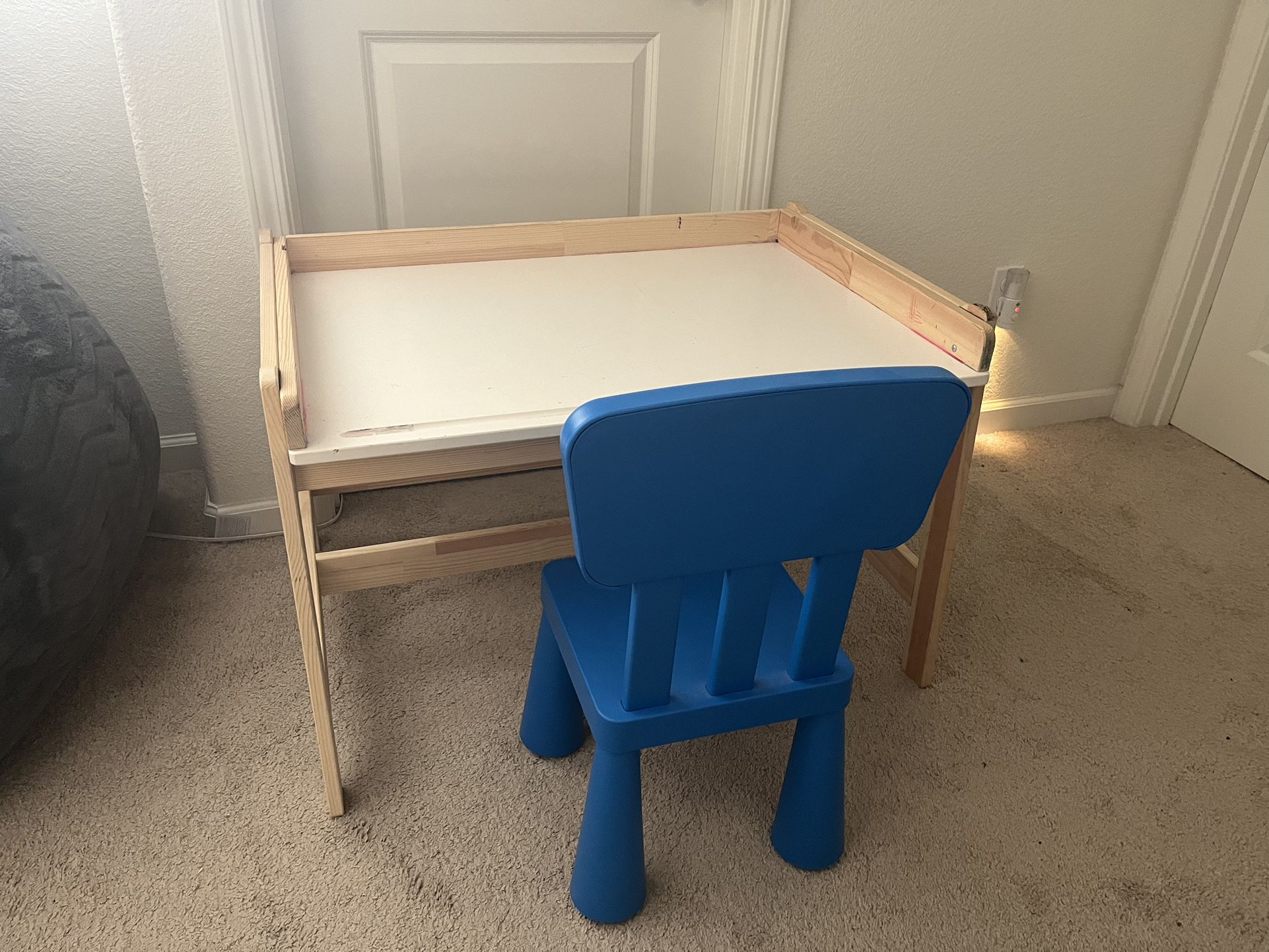 Children’s IKEA desk and chair