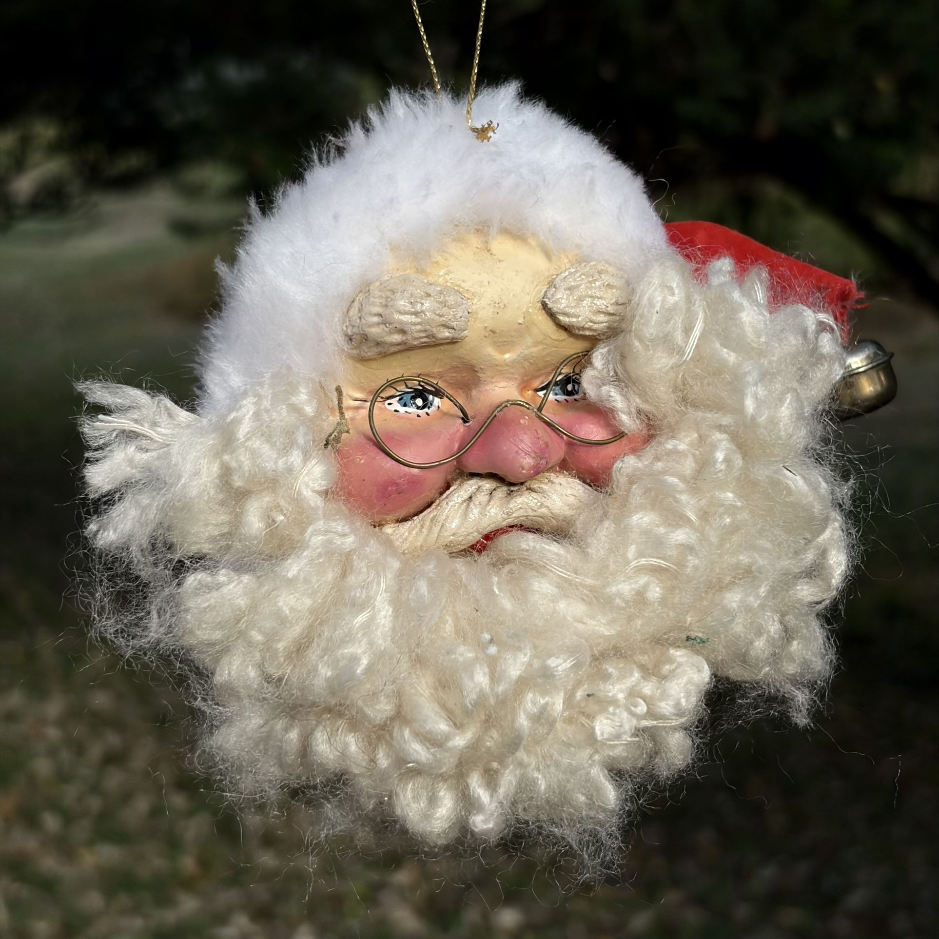 Vintage 1980's Santa Claus Head Ornament/ Decoration Kurt Adler Santa's World
