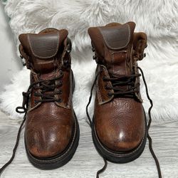 Schmidt, Brown Leather Workboot men size 8.5 M