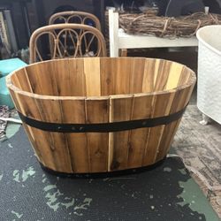 Newborn Photography Prop Wooden Barrel Bucket