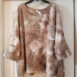 Honeyme Womens Oversize Pullover Soft Fleece Sweater, Size S