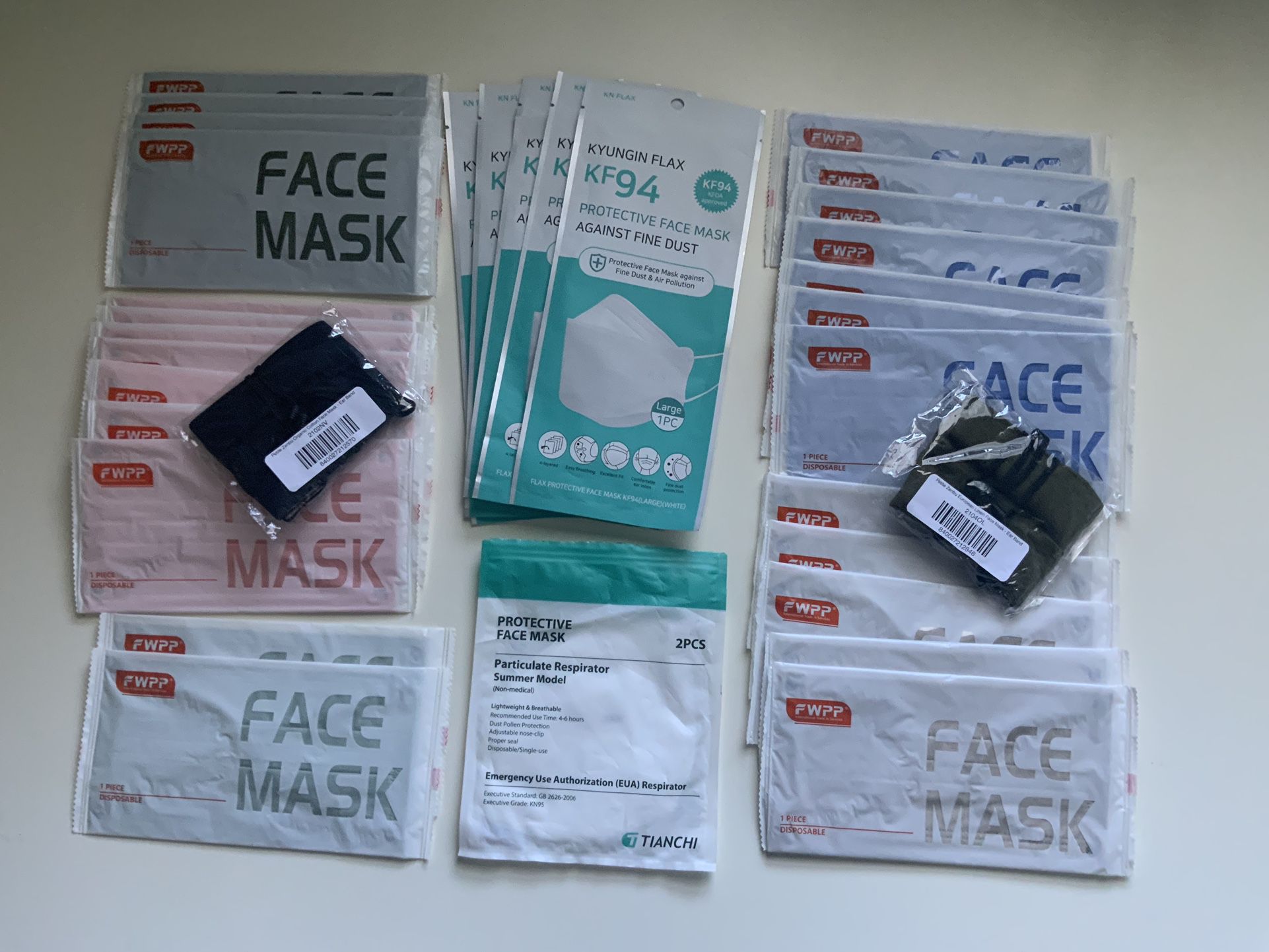 33 Assorted Individually Packed FACE MASKS