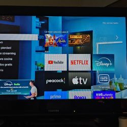 32 Inch Toshiba TV Comes  With The Original Remote 
