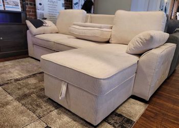 Beige sofa bed