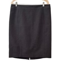 NWT Ann Taylor LOFT Dark Grey Straight Pencil Skirt classic women's size 2