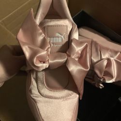 Puma Fenty Satin Pink Bow Sneakers