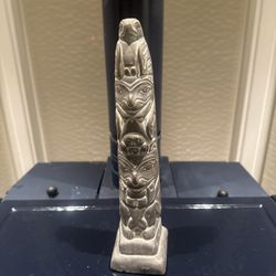 Vintage Totem Stone, Made In Canada 10”x2.5”