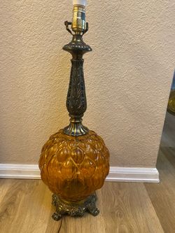 Vintage 1970’s Amber Lamp