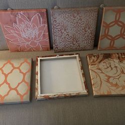 Wall Art (6 Pictures 10” X 10” X 1”)
