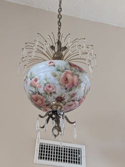 Vintage Hand-Painted Floral Lighting Collection – 6-Piece Set – $350 OBO