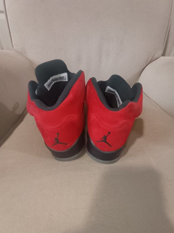 Air Jordan Retro 5's Raging Bull Red, Youth Size 5.5