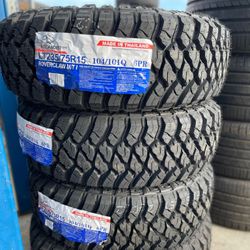 LT235/75R15 Atlander Mud Terrain set of 4 new tires installed and balanced set de 4 Llantas Nuevas instaladas y balanceadas