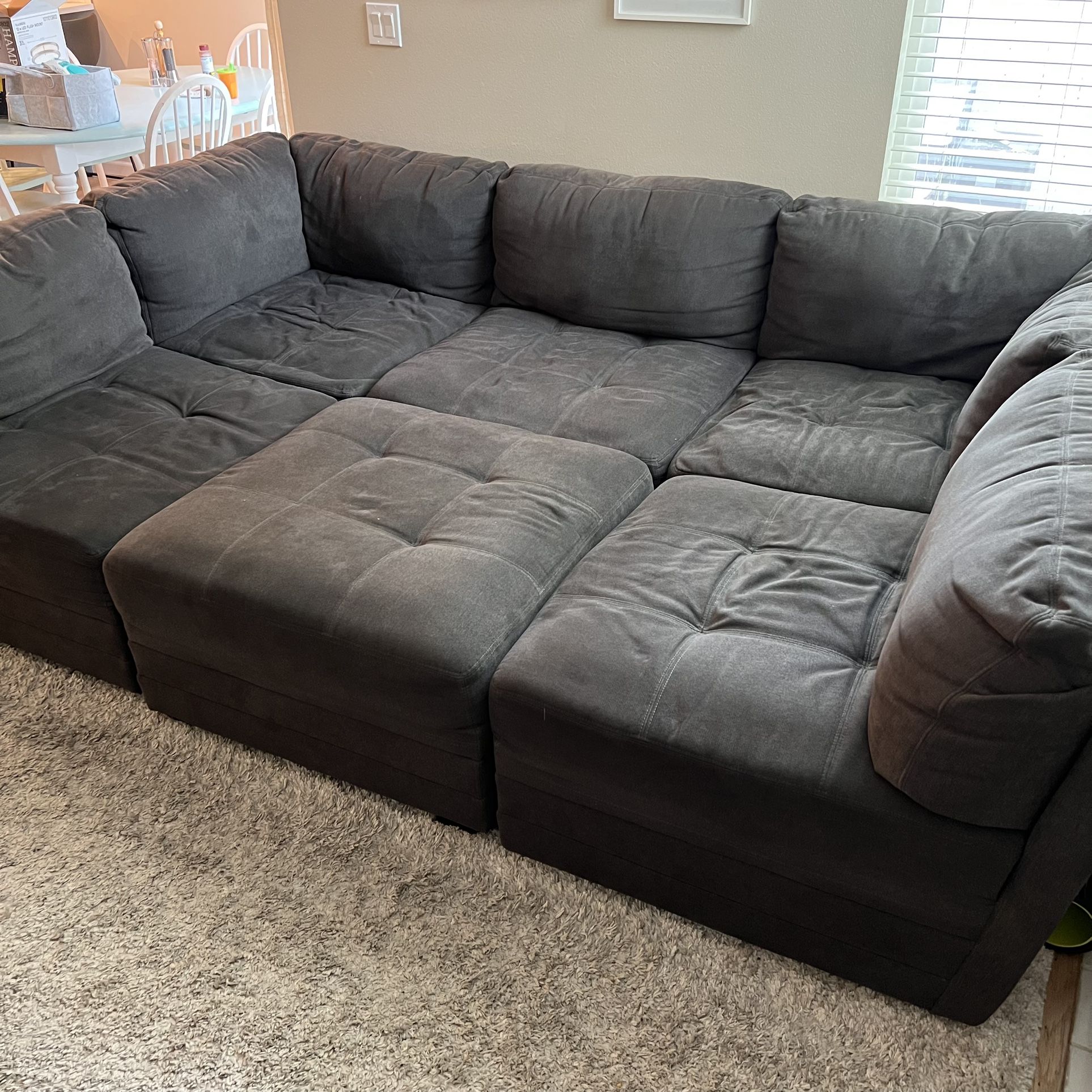 Costco 6 Piece Grey Sectional Couch