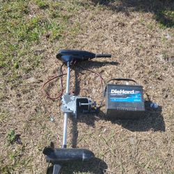 Electric Trolling Motor And Battery