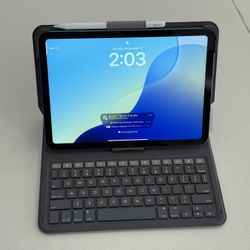 Apple iPad (11-inch, A16 Chip) – Blue, 128GB, Wi-Fi + Zagg Keyboard Case + Stylus Pen