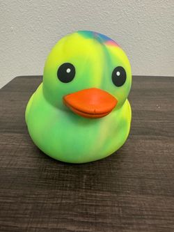 🦆🌈 Sunny Days Tie-Dye Duck Squish
