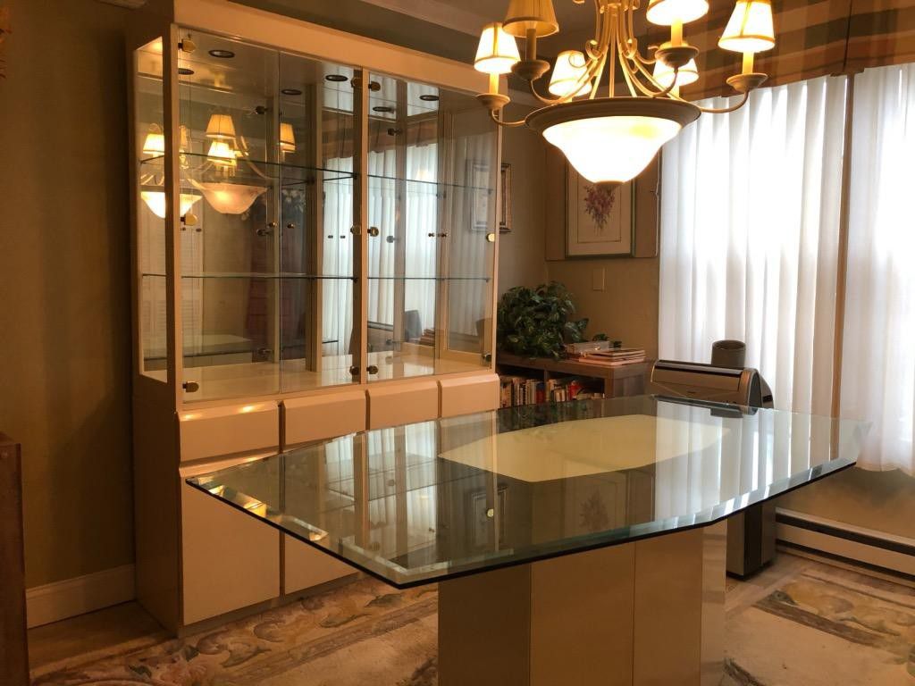 Glass table and China cabinet