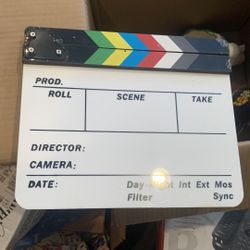 New Film-making and video production Elvid 8-Section Acrylic Production Slate with Color Clapper Sticks new 