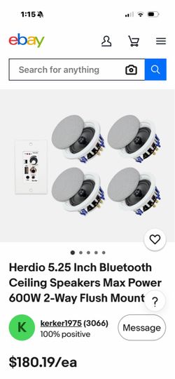 Herdio Bluetooth in ceiling/wall speakers with in wall amplifier