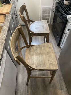 Tall Bar Chairs (2) From World Market - Almost NEW