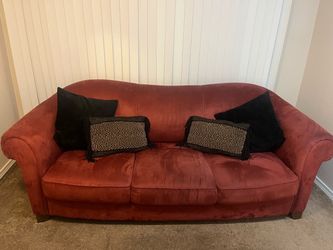Red Microfiber Couch