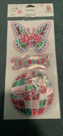 Dolly Parton Set of 3 Large Embroidered Patches