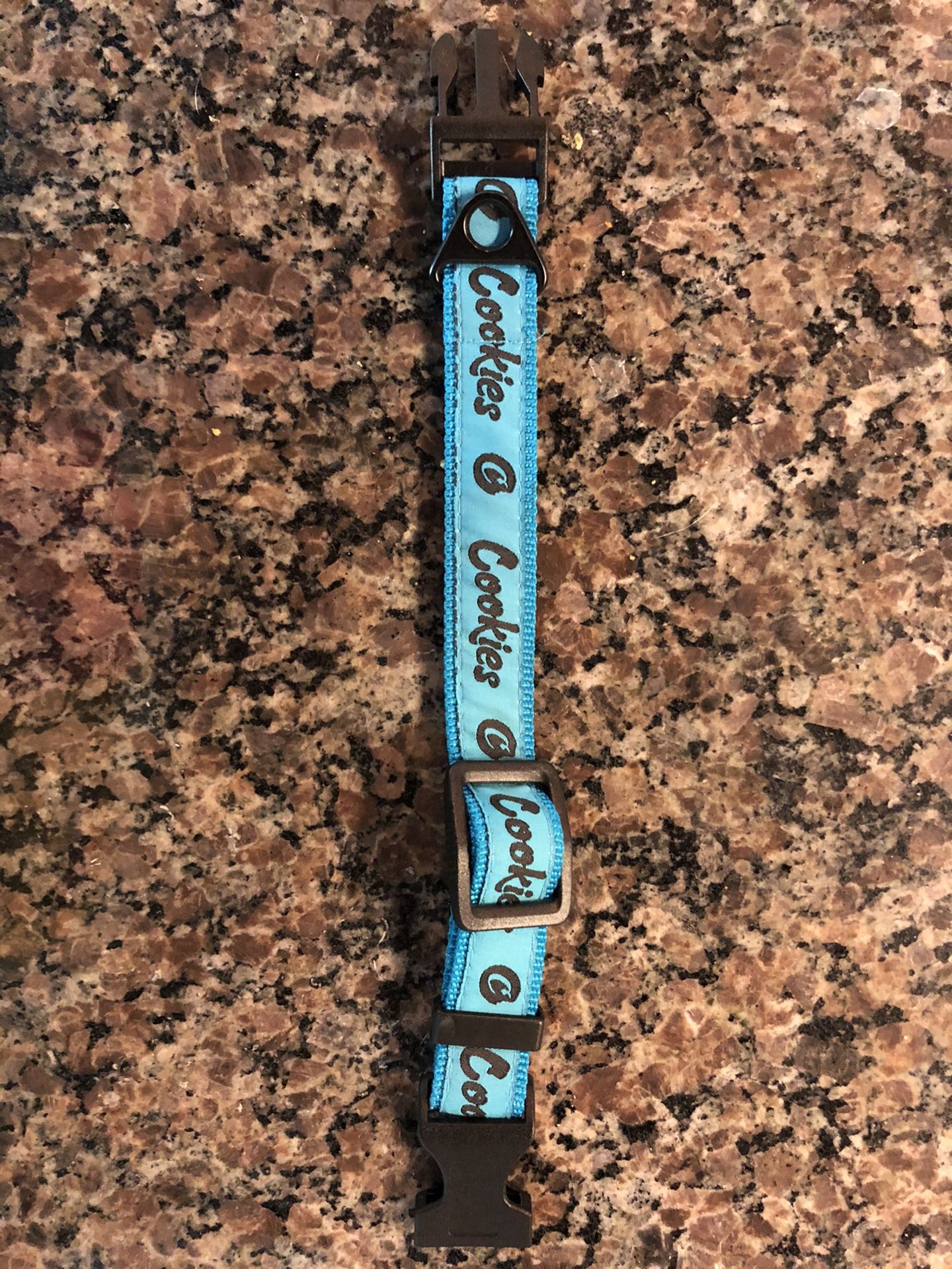 “Cookies” dog collar for frenchie, bully etc . $25 Obo